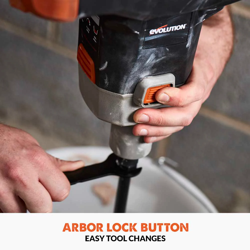 Evolution R120MXR-Li Cordless 18v Li-Ion EXT Mixer With 120mm Multi-Mix Paddle