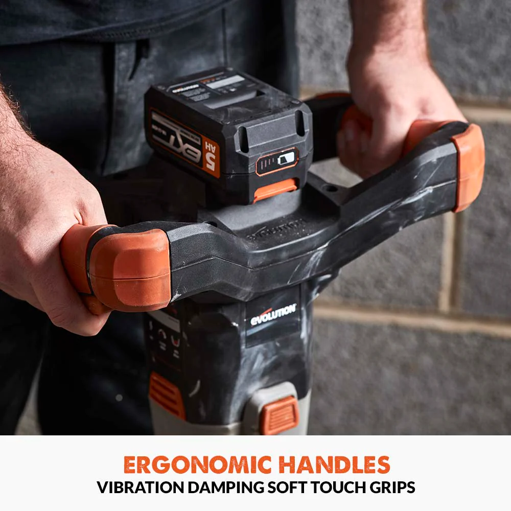 Evolution R120MXR-Li Cordless 18v Li-Ion EXT Mixer With 120mm Multi-Mix Paddle