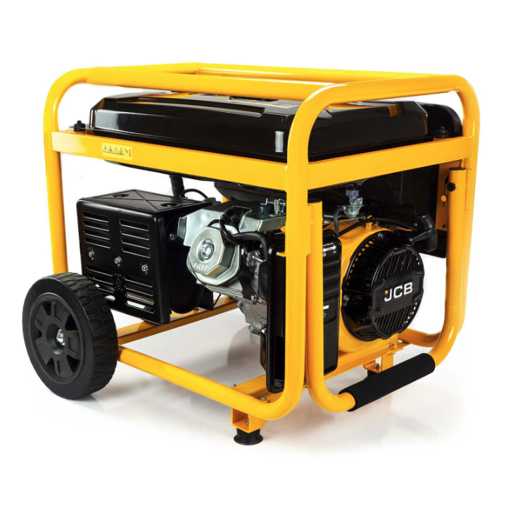 JCB 7.9kW / 9.8kVA Petrol Site Generator, 115V / 230V 15hp 457cc JCB Engine, Recoil & Electric Start