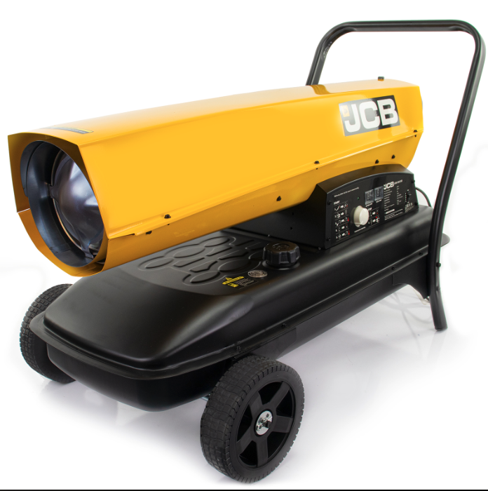 JCB 215,000BTU / 63kW Diesel Space Heater 1300m³ Coverage, Diesel or Kerosene, Thermostat