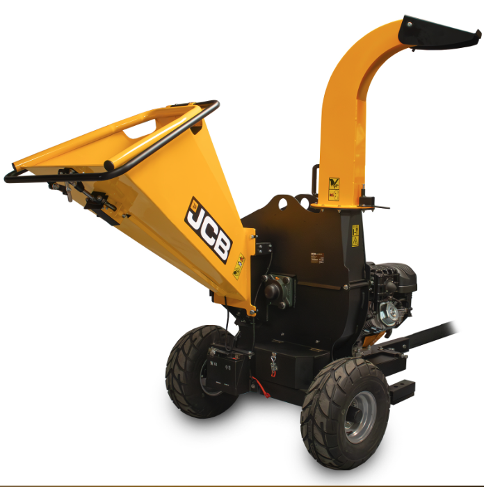 JCB 120mm / 4.72” Heavy-duty Petrol Wood Chipper 457cc, 15hp 4-Stroke, Electric Start | JCB-CH150120PE