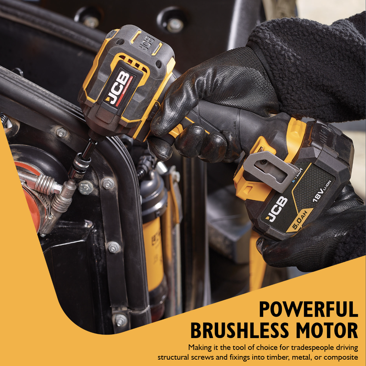 JCB Pro 18V Compact Impact Driver 230Nm (Bare Tool)