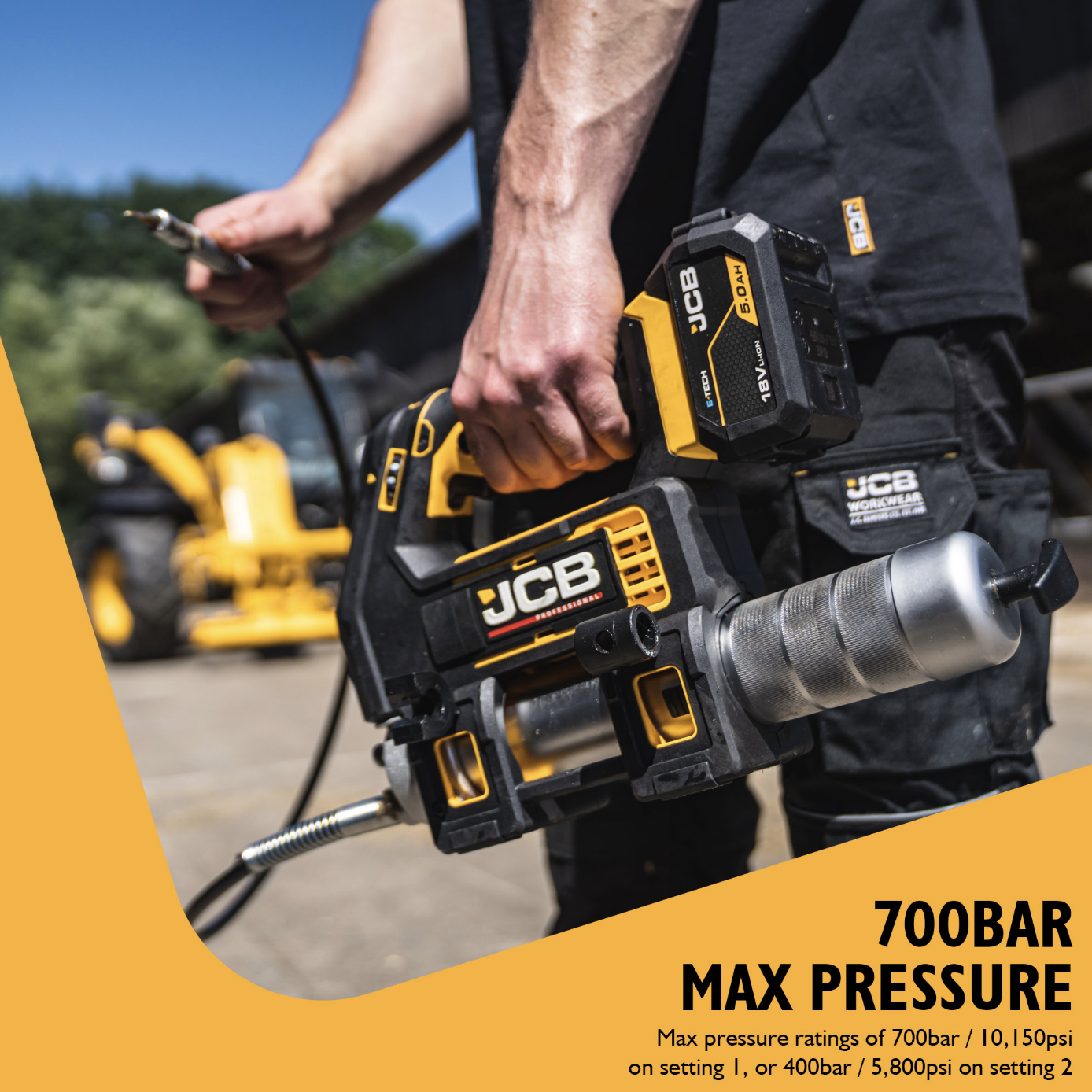 JCB Pro 18V Grease Gun (Bare Tool)