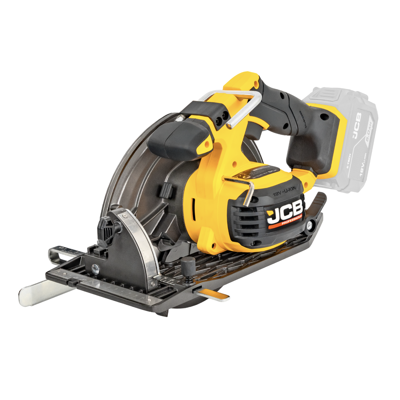 JCB Pro 18V Circular Saw 185mm, 60mm Cut Depth, Aluminium Base, Includes 2 Blades (Bare Tool)