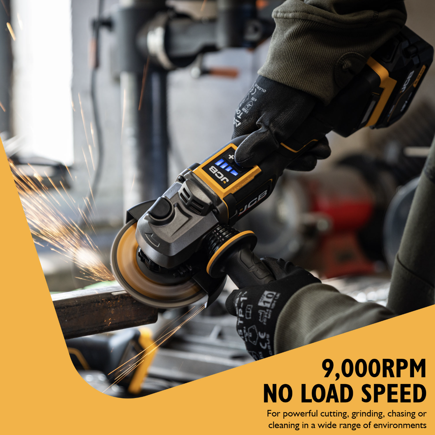 JCB Pro 18V Angle Grinder 115mm (Bare Tool)
