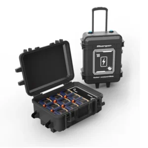 Power2Go 9 Bay Lithium Battery Pack Charging Case with D24-100 Batteries