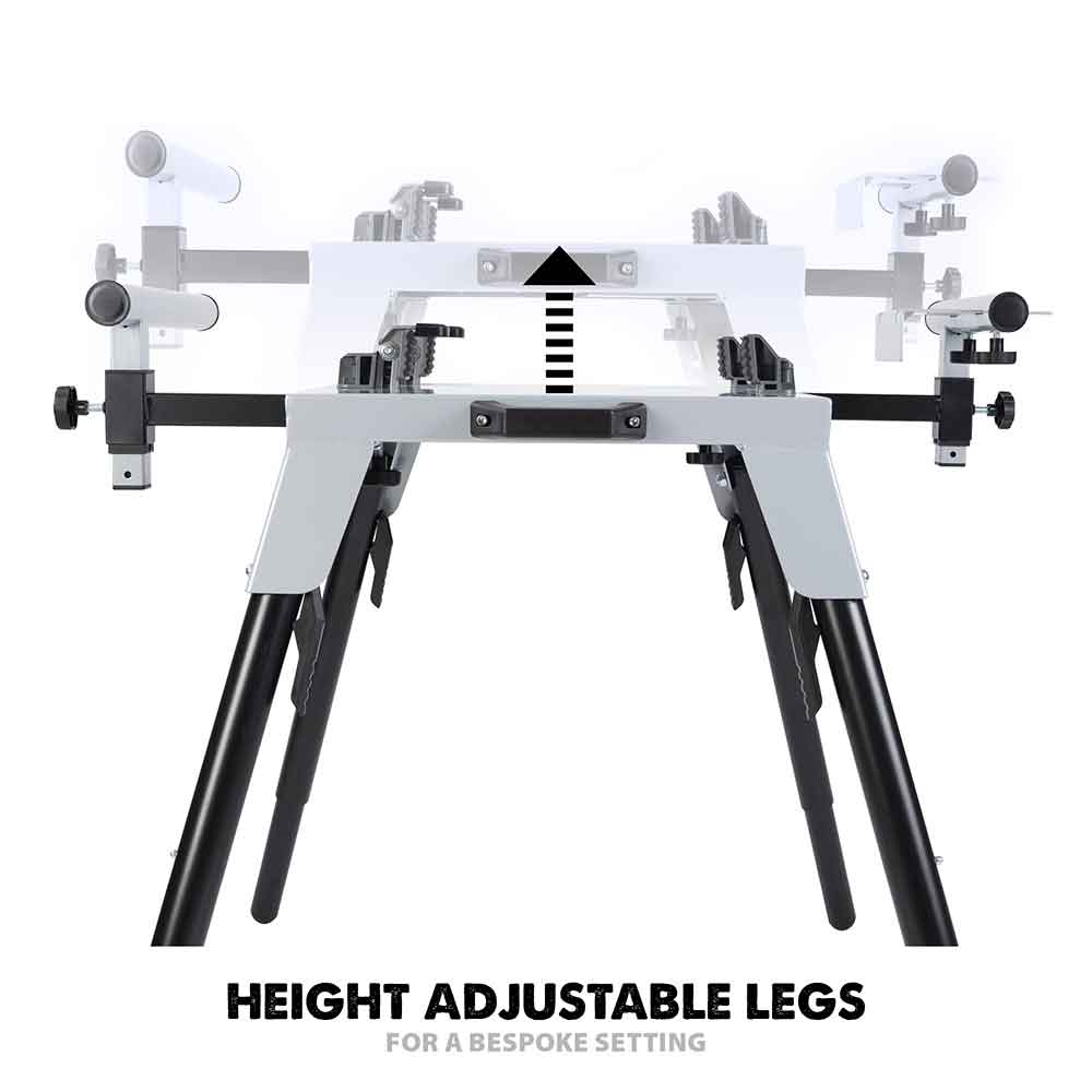 Evolution Universal Chop Saw Stand With Telescopic Arms And Folding Legs