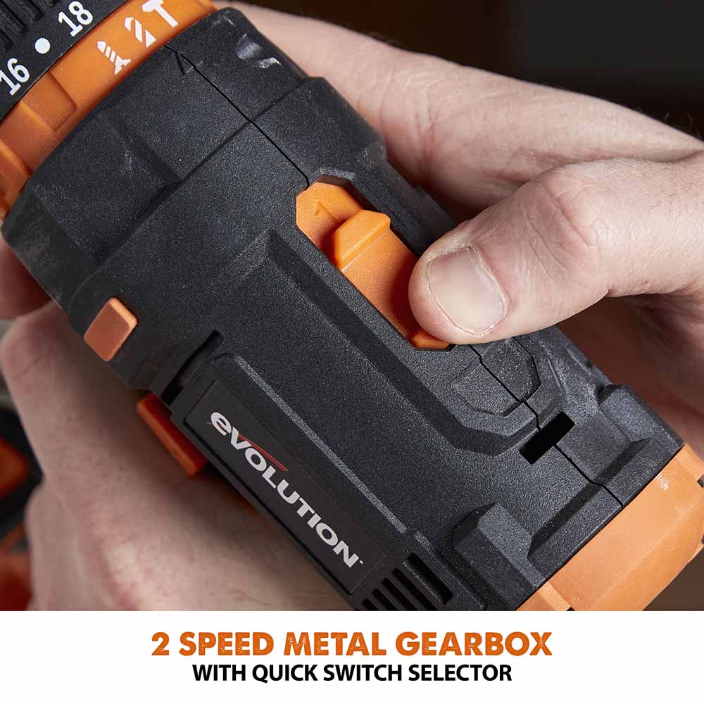 Evolution Cordless R13CMB-Li Combi Drill Driver 18v Li-Ion EXT With 2Ah Battery & Charger