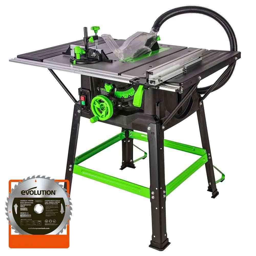 Evolution FURY5-S 255mm Table Saw Bundle With 40T General Wood And 28T Multi-Material Blades (230v)