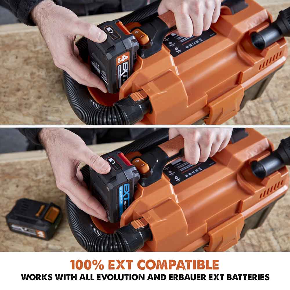 Evolution Cordless R11VAC-Li Wet And Dry Workshop Vacuum 18v Li-Ion EXT