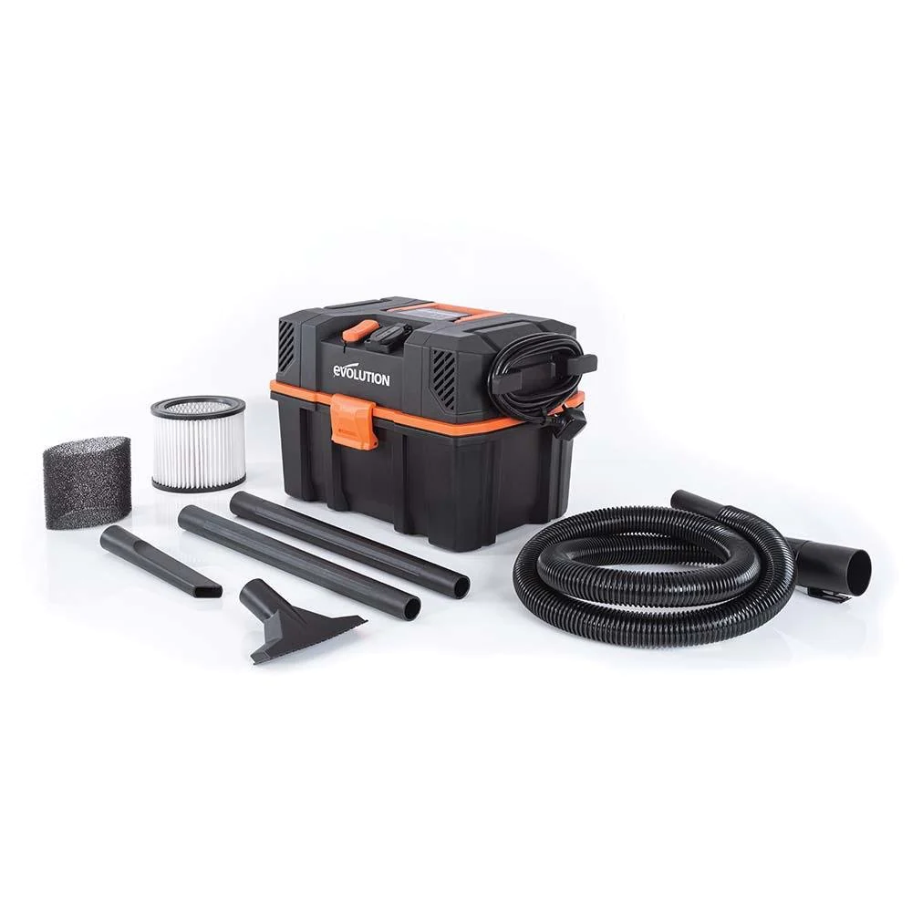 Evolution R15VAC 1000 Watt 15L Wet & Dry Workshop Vacuum Cleaner With 1700W Power Take-Off