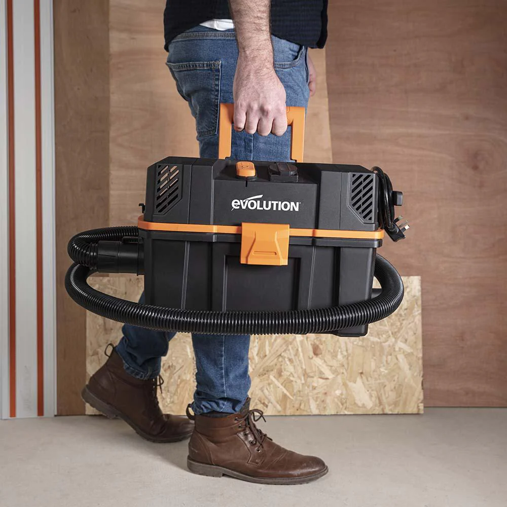 Evolution R15VAC 1000 Watt 15L Wet & Dry Workshop Vacuum Cleaner With 1700W Power Take-Off