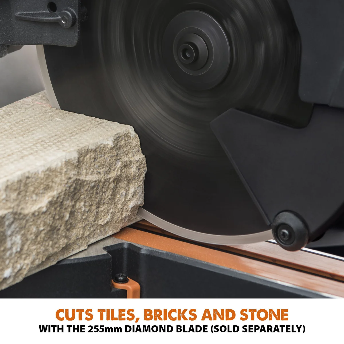 Evolution R255SMS-DB+ 255mm Double Bevel Sliding Mitre Saw With 28T TCT Multi-Material Cutting Blade