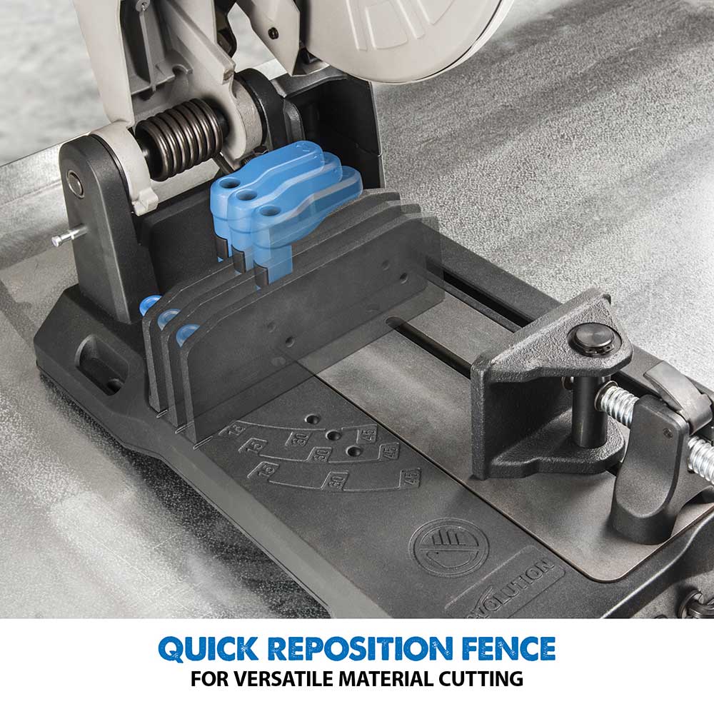 Evolution S355CPS 355mm Metal Cutting Chop Saw With Stand