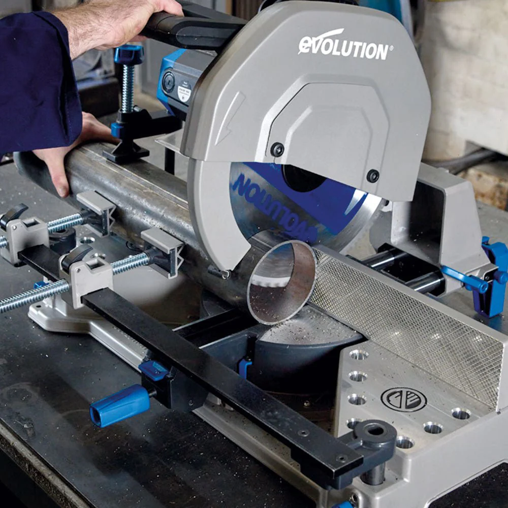 Evolution S355MCS 355mm Mitre Chop Saw Heavy Duty Metal Cutting