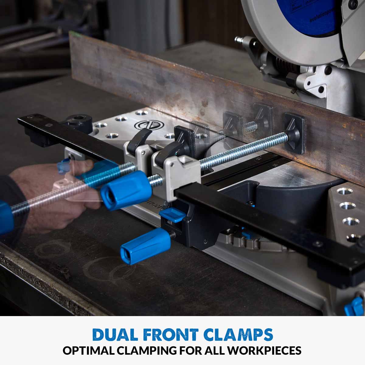 Evolution S355MCS 355mm Mitre Chop Saw Heavy Duty Metal Cutting