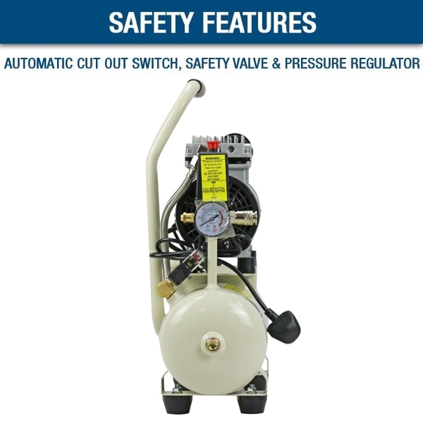 Hyundai 8 Litre Silenced Air Compressor 118PSI HY5508