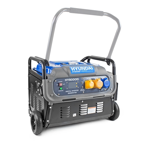 Hyundai 7500W Portable Petrol Inverter Generator 230v/115v | HY8000Ei