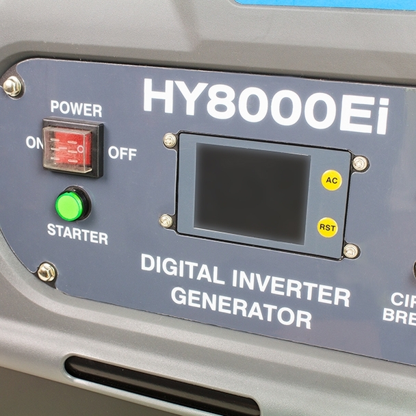 Hyundai 7500W Portable Petrol Inverter Generator 230v/115v | HY8000Ei