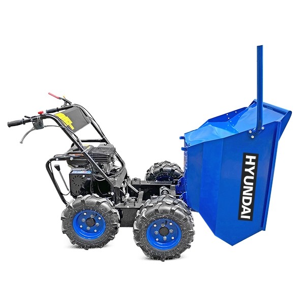 Hyundai 196cc 4-Wheel Drive 500kg Payload Mini Dumper / Power Barrow | HYMD500