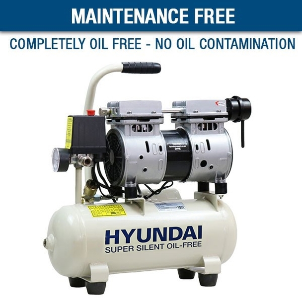 Hyundai 8 Litre Silenced Air Compressor 118PSI HY5508