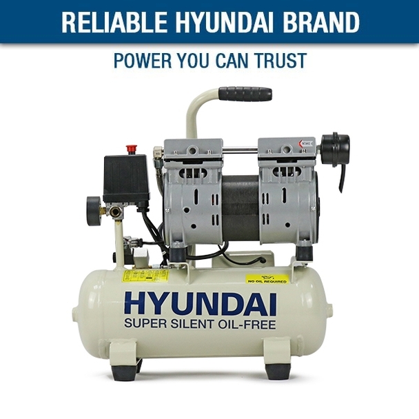Hyundai 8 Litre Silenced Air Compressor 118PSI HY5508