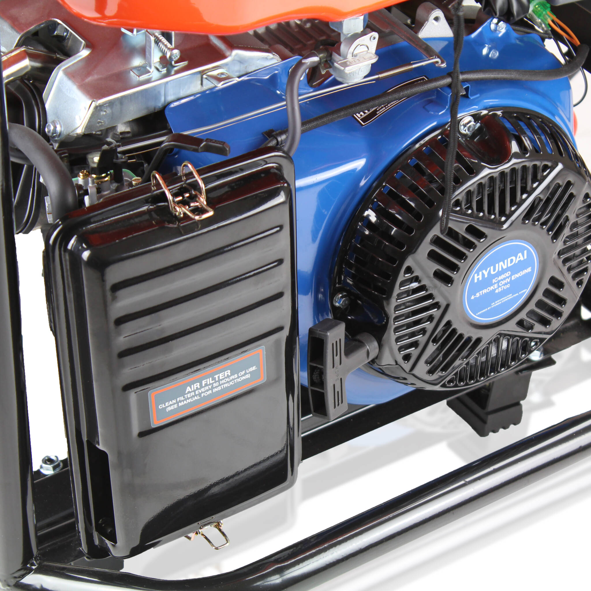 Hyundai P10000LE P1PE 7.9kW / 9.8kVA* Recoil and Electric Start Site Petrol Generator