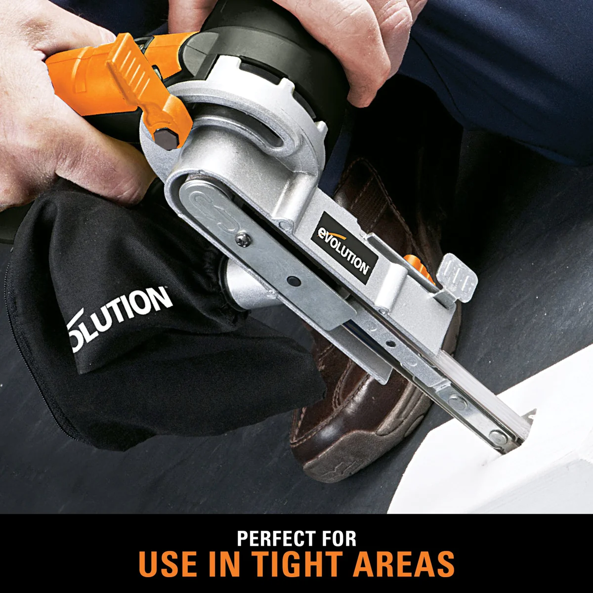 Evolution 400w Electric Thin Belt Sander Power File 230v With 3 Sanding Belts