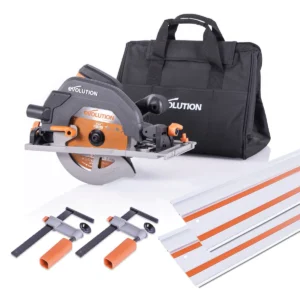 Evolution R185CCSX+ Handheld Circular Saw And 1.4m Track Bundle (2x700mm)