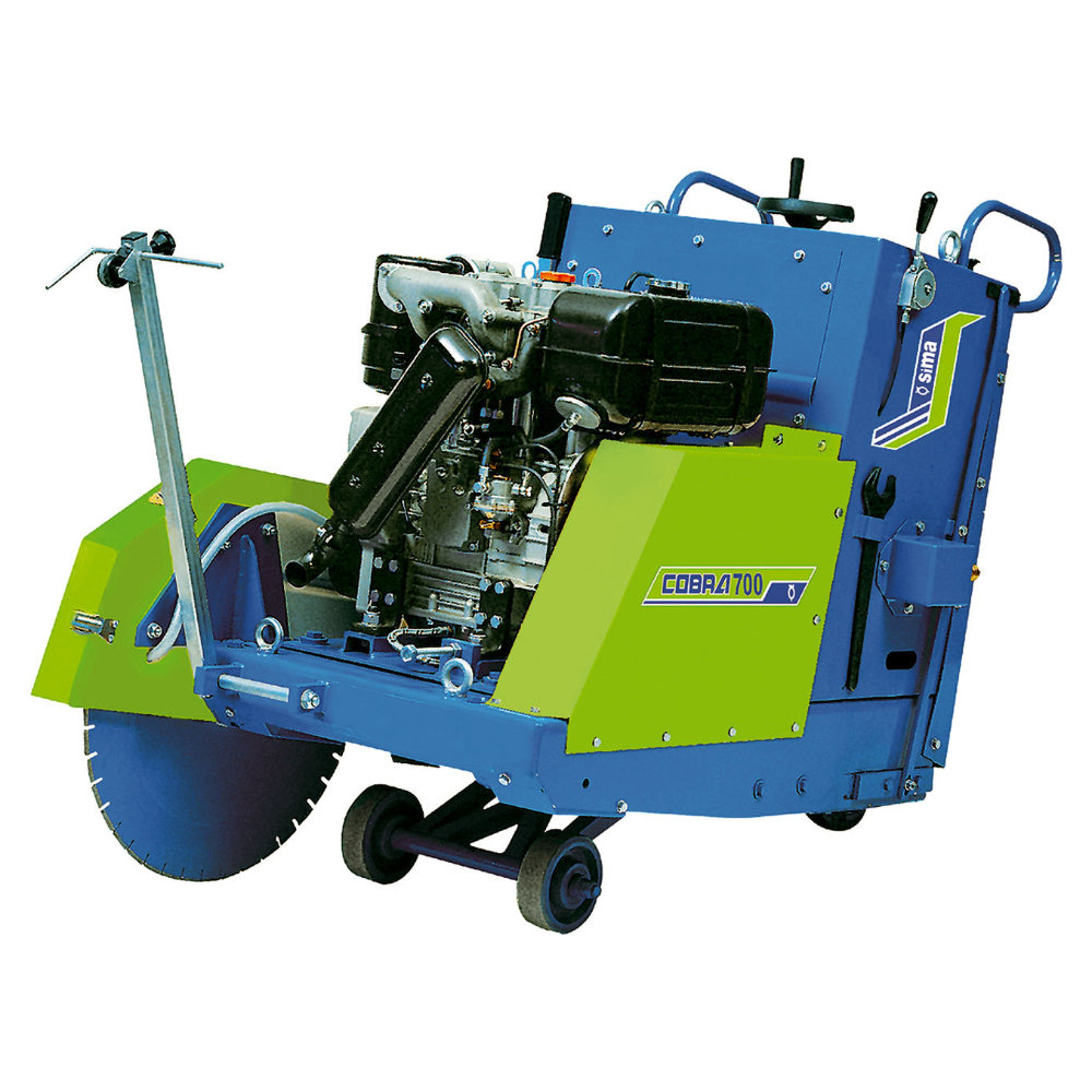 SIMA Cobra70 700mm / 28" Diameter Floor Saw / Road Saw Lombardini Diesel 26Hp