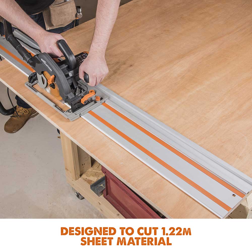 Evolution R185CCSX Circular Saw & ST1400 1.4m Track Bundle